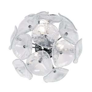  Cassini Series 3 Light 16 Clear Murano Glass Wall Sconce 