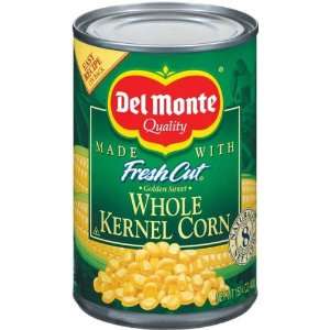 Del Monte Whole Kernel Corn 15.25 oz (Pack of 24):  Grocery 