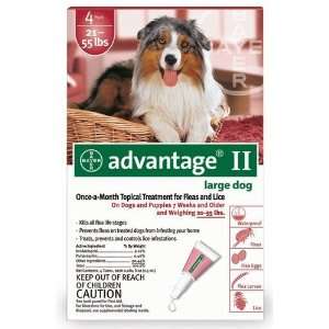  ADVANTAGE II Dog Flea Control 21 55 lbs Red 4 Month Pet 
