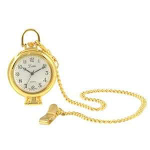    Toned Open Face Protective Cover Pocket Watch with 14 Clip on Chain