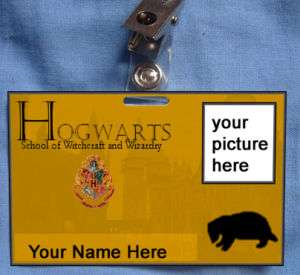 Harry Potter Hogwarts ID Card Hufflepuff Wizard Magic  