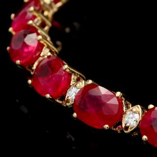 9850 CERTIFIED JAQU DE LILI 14K YELLOW GOLD 19CT RUBY 0.80CT DIAMOND 