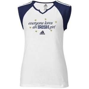   Irish Ladies White Everyone Loves An Irish Girl Raglan T shirt Sports