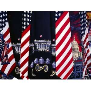 Patriotic Ties at Souvenir Stall Near White House, Washington DC 