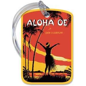  Hawaii Plastic Luggage Tag Aloha Oe