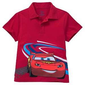    Pixar Cars Lightning McQueen Boys (2 10) Polo Shirt, Red: Clothing