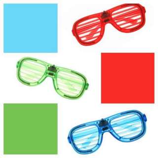 LED Fashion Shutter Sunglasses Glow Light Glasses Green new  