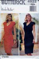 90s Pattern Nicole Miller Mock Wrap Dress Sz 6 8 10  