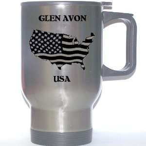  US Flag   Glen Avon, California (CA) Stainless Steel Mug 