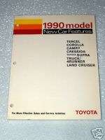 1990 TOYOTA TRUCK 4RUNNER LAND CRUISER New Car Features Catalog Manual 