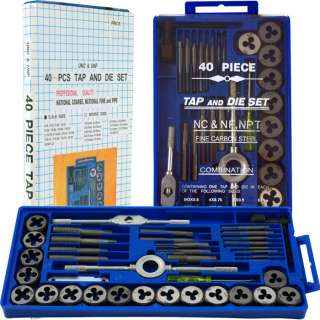 40 Piece Tap and Die Set   Standard   Includes Carrying Case for Easy 
