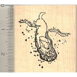  Digging Dog Rubber Stamp   Wood Mounted: Arts, Crafts 