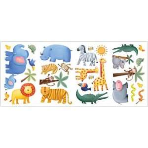  Jungle Adventure Peel & Stick Wall Decals: Toys & Games