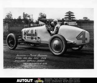 1924 Durant Indy 500 Race Car Factory Photo Harry Hartz  