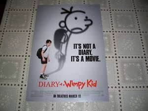 Diary of a Wimpy Kid Movie Poster NEW Double Sided COOL  