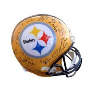  2010 Pittsburgh Steelers 75th Team Signed FS Helmet GAI 