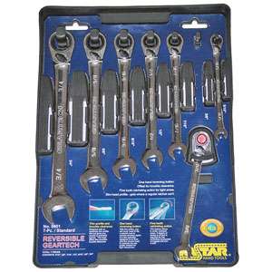 5401 GEARTECH 7 Piece SAE Combination Ratcheting Wrench Set  