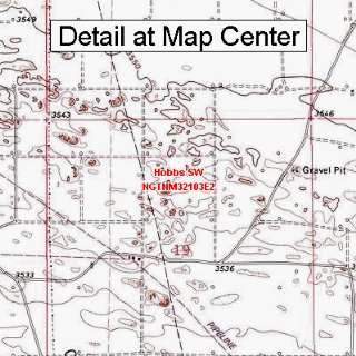  USGS Topographic Quadrangle Map   Hobbs SW, New Mexico 