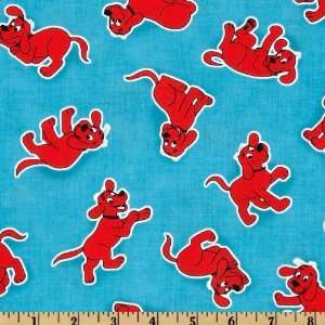  44 Wide Clifford Be Big Character Aqua Fabric By The 