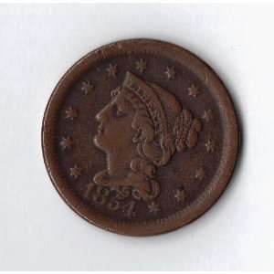 1854 Braided Hair Large Cent 