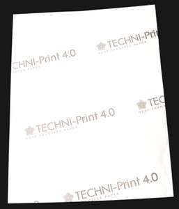 100pk 8.5x11 Techni Print Laser Transfer Paper for light fabrics, heat 