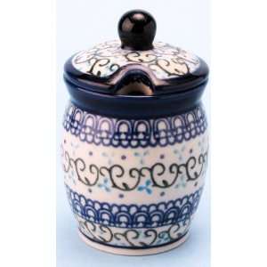  Polish Pottery Jam / Spice Jar 4 1/4 H x 3 W Kitchen 