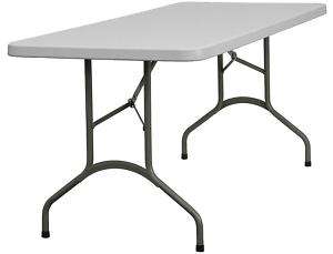 LOT OF 4 Lightweight 30 x 72 Plastic Top Folding Table  