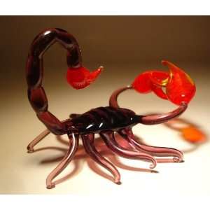    Blown Glass Art Animal Insect Figurine SCORPION: Home & Kitchen