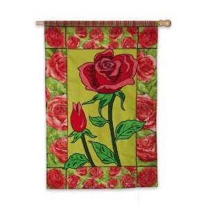  House Size Flag,Red Rose: Patio, Lawn & Garden