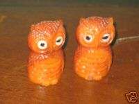 Vintage Plastic Owl Salt & Pepper Shakers  