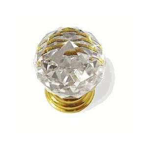  Glass Cabinet Knob, Clear Cut Crystal Prism