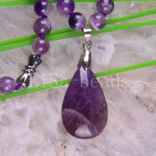 Amethyst Kunzite Loose beads Gemstone Necklace LE412  