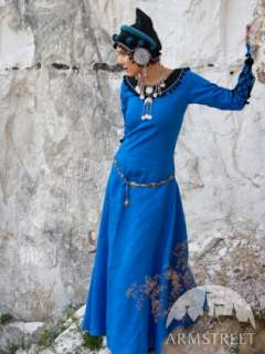 Sarmatian Tsarina Fantasy Medieval Style Dress And Overcoat Set