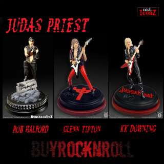 RETIRED KnuckleBonz Judas Priest Rock IconZ Statues   Set of 3 Figures 
