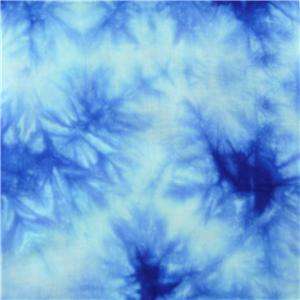 Cotton Tie Dye Batik Reversible Sky Blue & White, Fat Quarters  