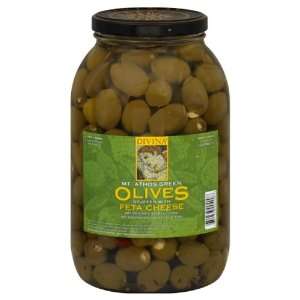 Divina Green Olive Feta Stuffed, 4 Pound Glass Jar  