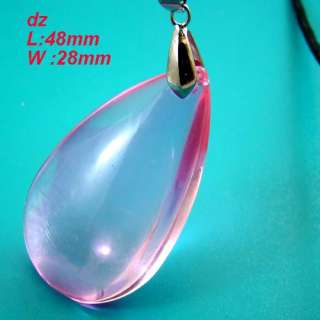 c831 Fashion Crystal Glass Teardrop Bead Varied Pendant Necklace 