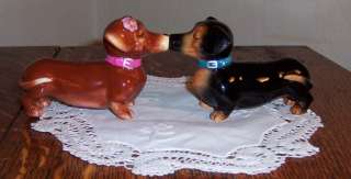 Dachshund Weiner Dog Kissing Salt and Pepper Shakers!  