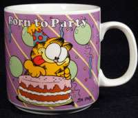 Enesco Garfield Odie Pooky BORN TO PARTY Mug Jim Davis  