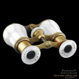 VICTORIAN BRASS MOTHER OF PEARL OPERA GLASSES 4L 2.5H  