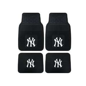   Universal Fit Front and Rear All Weather Floor Mats   New York Yankees