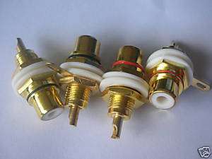 50PAIR,Gold RCA AMP Connector Femail Chassis Socket,BR  