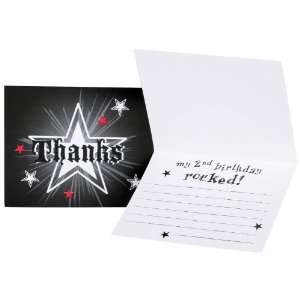 Lets Party By Party Destination Rock Star 2nd Birthday Thank You Notes