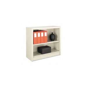  Steel Bookcase, 2 Shelves, 34 1/2w x 13d x 30h, Putty 