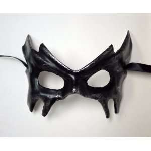   Dark Halloween Costume Eye Mask with Silver Accents: Toys & Games