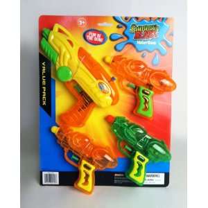    Summer Blast 4 Pack of Water Pistols Squirt Guns: Toys & Games