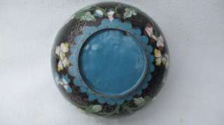 SMALL CLOISONNE BOWL WITH FLORAL PATTERN  