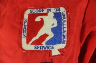 Vtg  Service Team Rev Up 1973 Score In 1974 Patches Red Racing 