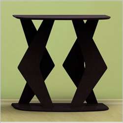   Boomerang Fine Textured Lacquer Console Table in Wenge Finish [247723