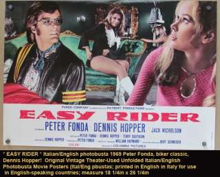 ORIGINAL* EASY RIDER * Movie Poster 19769 Motorcycle Biker Classic 